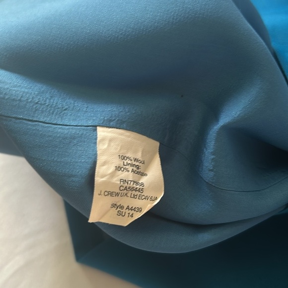 J. Crew Blue Pleated Halter Sheath Dress - Picture 9 of 9